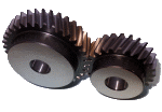 Helical gear KHG made of Steel 42CrMo(S)4, module 1, 35 teeth, bore 10