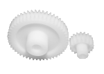 Spur gear KS made of Plastic Polyacetal, module 0.5, 22 teeth, bore 4