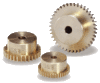 Spur gear BSS made of Brass C3604, module 1, 32 teeth, thread M4, bore 6