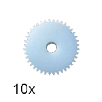 10x Spur gear FTP made of Plastic POM, module 0.5, 12 teeth, bore 1,5