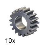 10x Spur gear FTS made of Steel 11SMn30+c, module 0.2, 42 teeth, bore 1,5