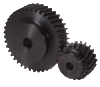 Helical gear SH made of Steel S45C, module 3, 15 teeth, bore 15