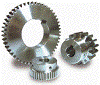 Spur gear SUS-J-SERIES made of Stainless Steel SUS303, module 1.5, 100 teeth, thread M8, keyway 123,3, bore 40